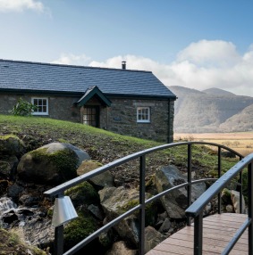 Bridge leading to cottage on Bodnant Estate